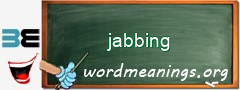 WordMeaning blackboard for jabbing
